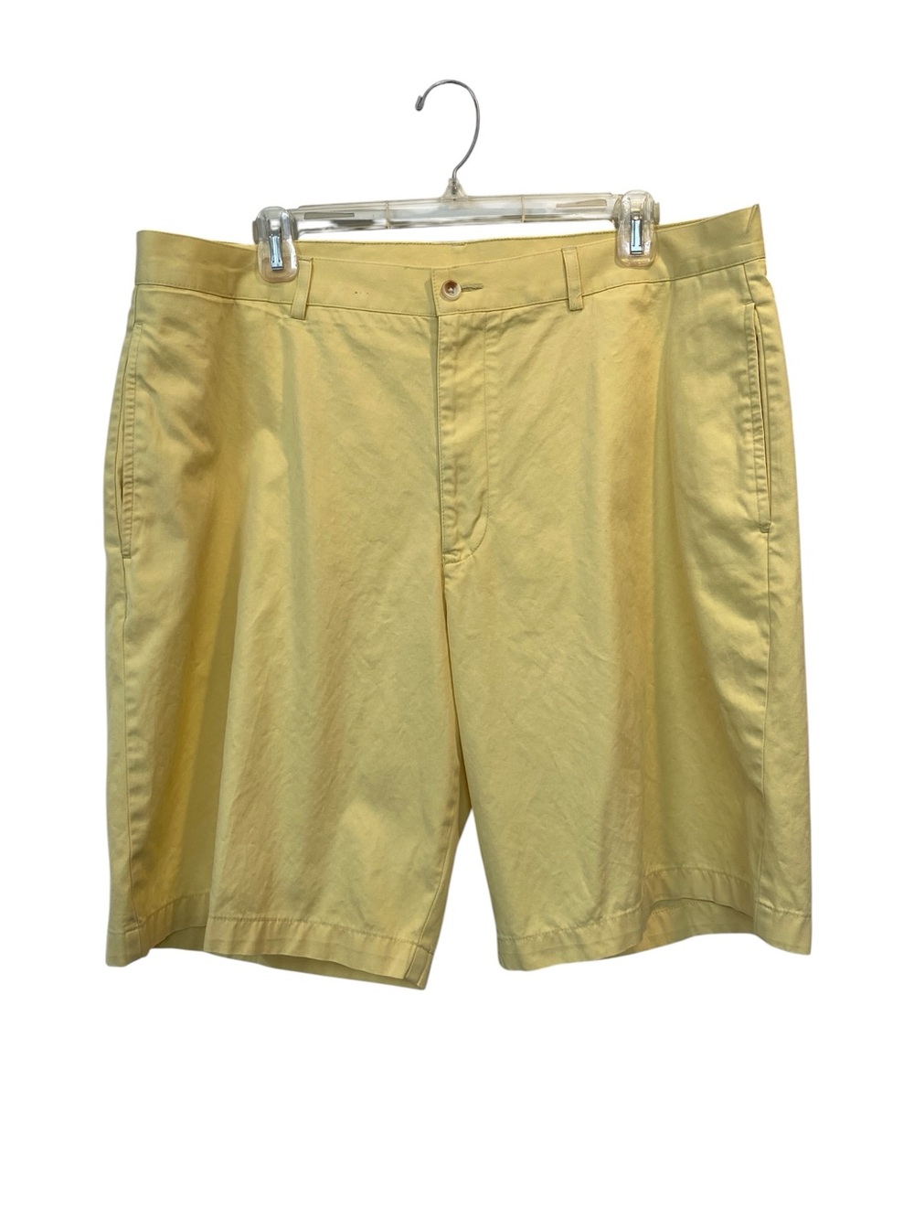 PRO TOUR Men's size 38 Yellow Cotton Flat front Casual Golf Shorts